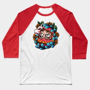 Kitsune Daruma Baseball T-Shirt